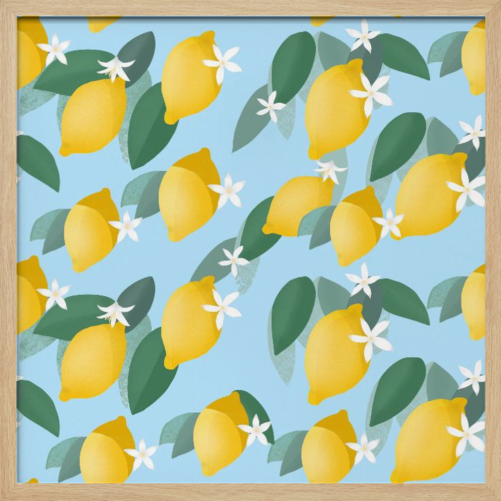 Lemons Pattern Poster