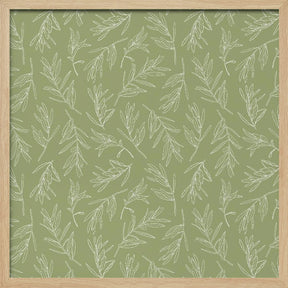 Olive Leaves Pattern Poster