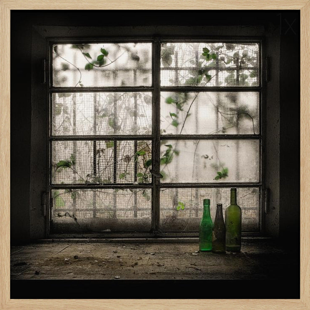 Still-Life with glass bottle Poster