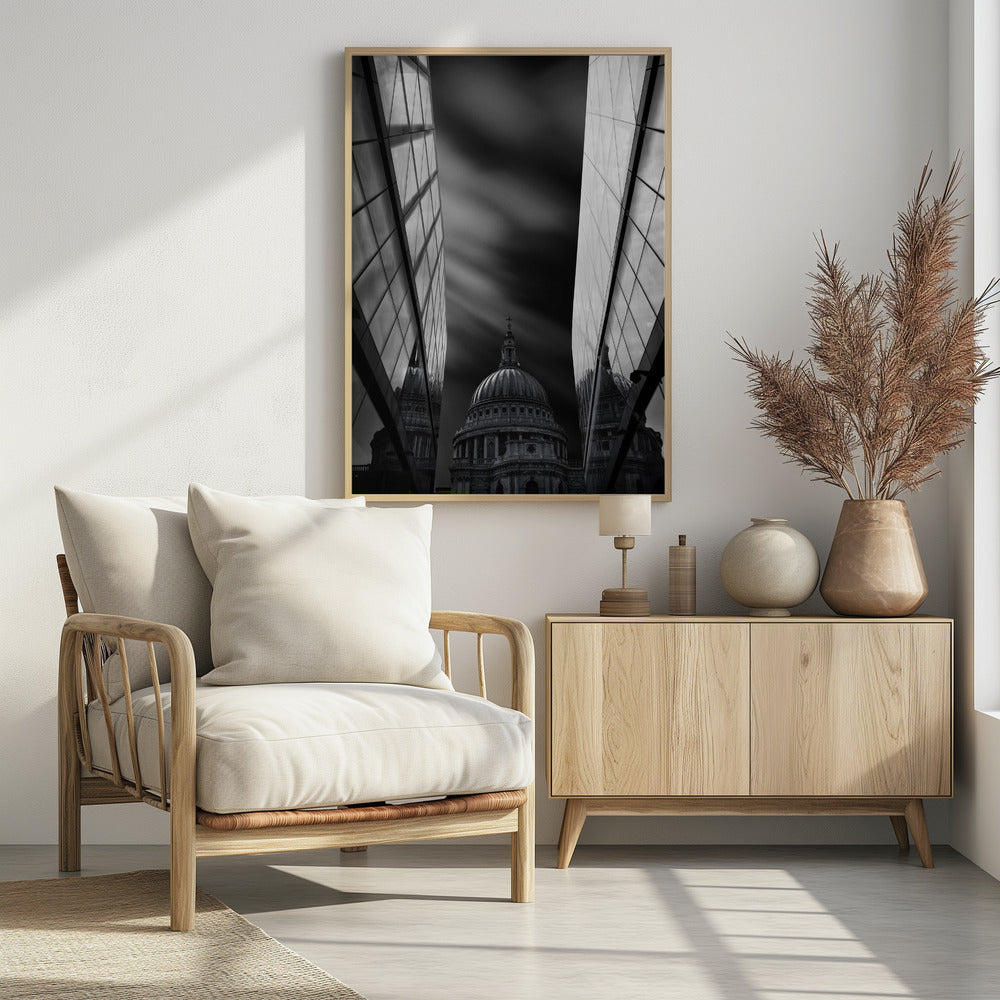 The St Paul's Cathedral in Reflection Poster