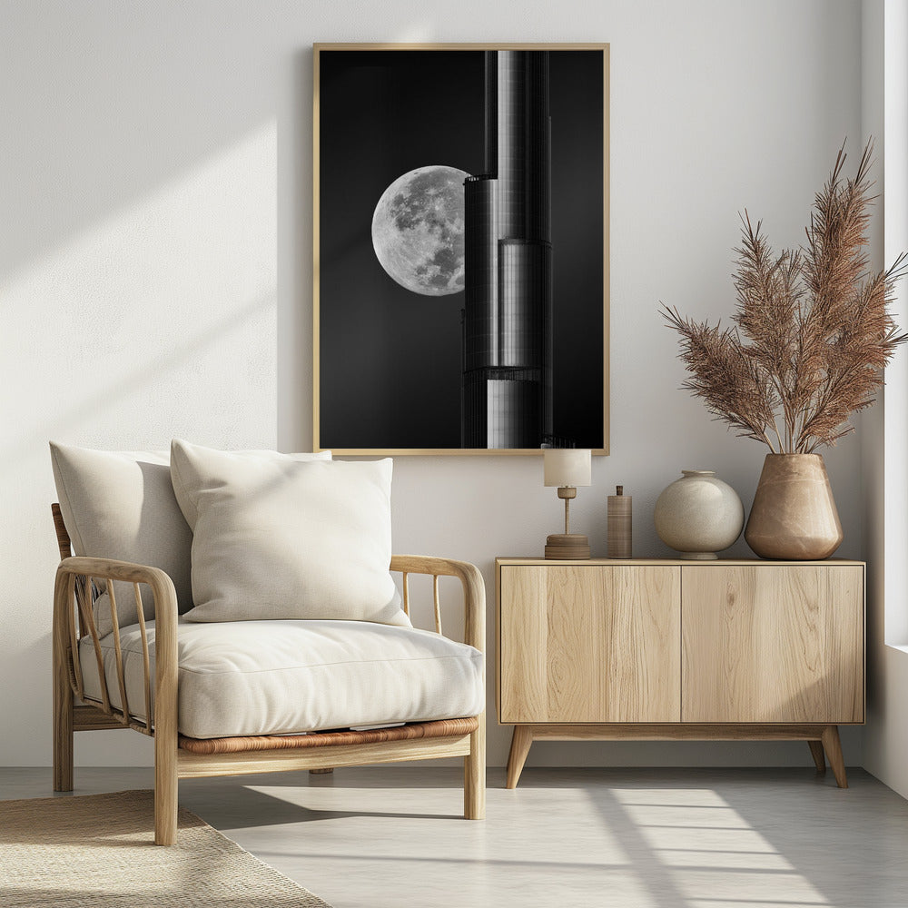 Super moon Burjkhalifa Poster