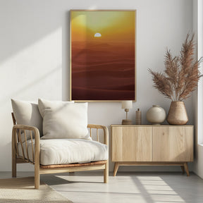 Sunset over Dunes Poster