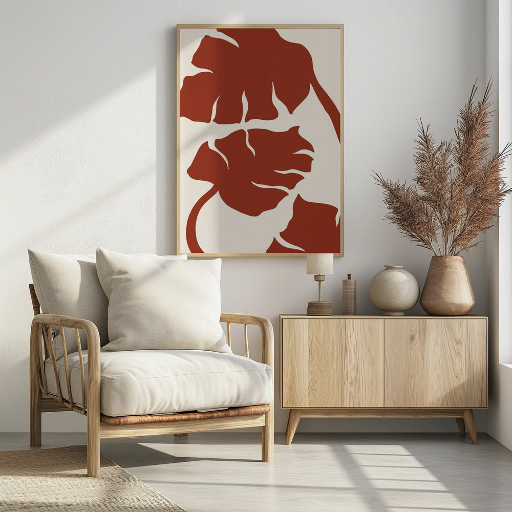 Monstera Brown Poster