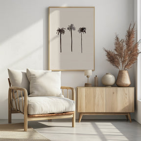 Palm Trees Ink Poster