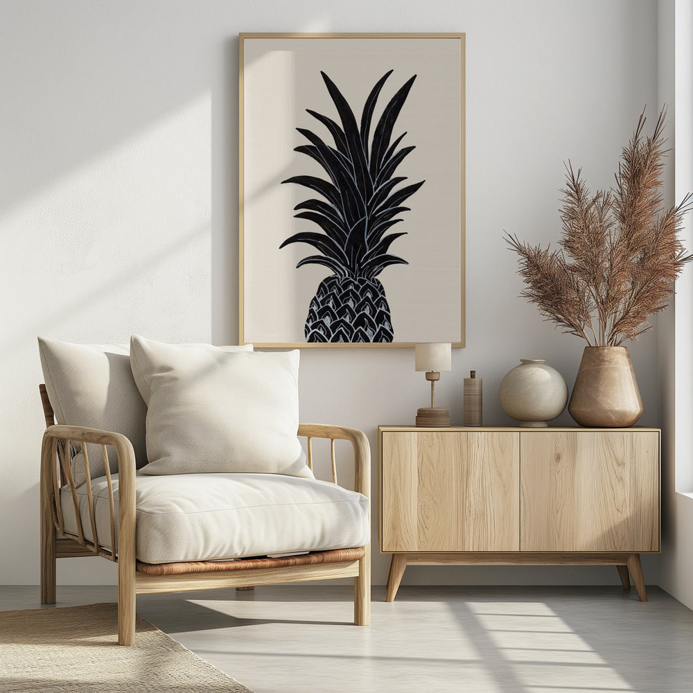 Black Pineapple Poster