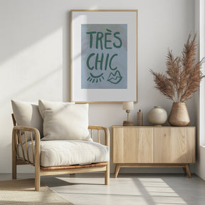 Très Chic Blue Frame Poster