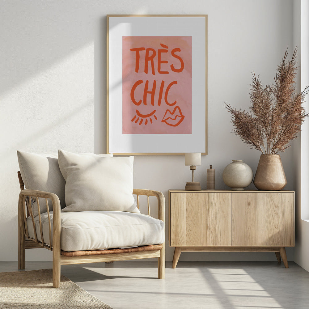 Très Chic Pink Frame Poster