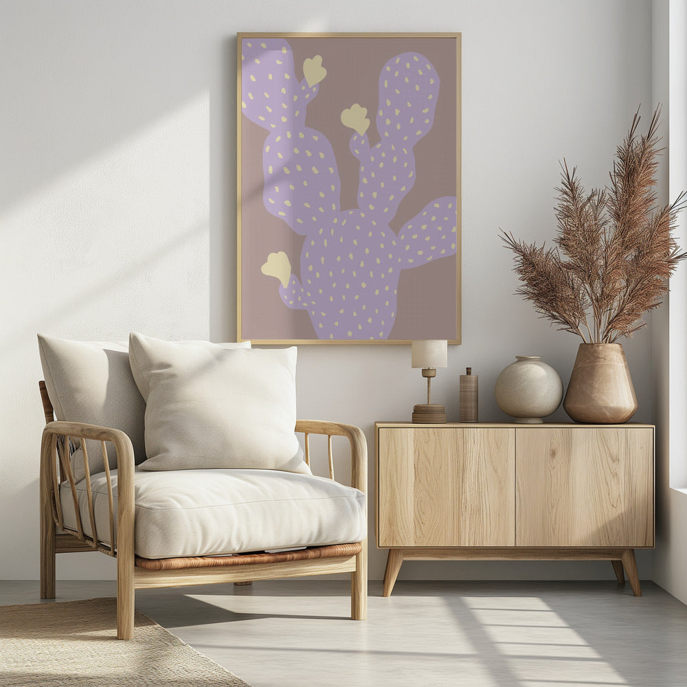 Lilac Cactus Poster