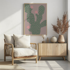 Green Cactus Poster