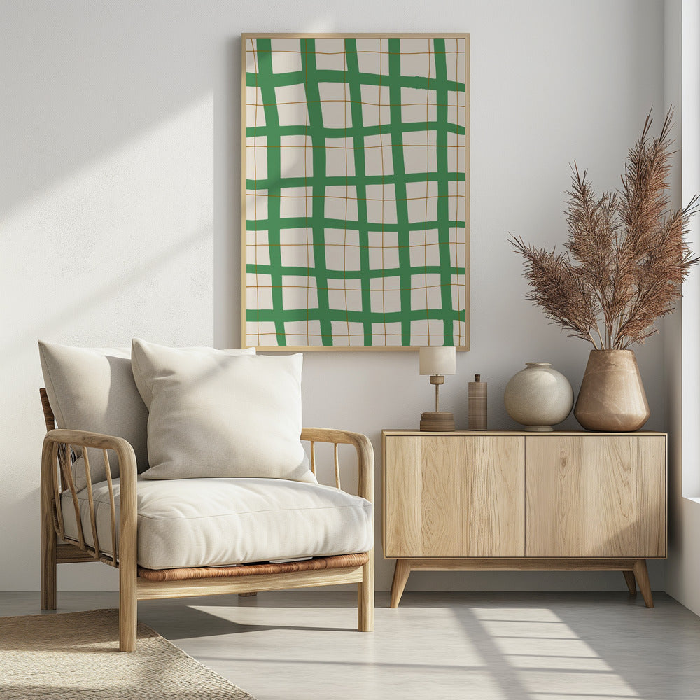 Green Grid Poster