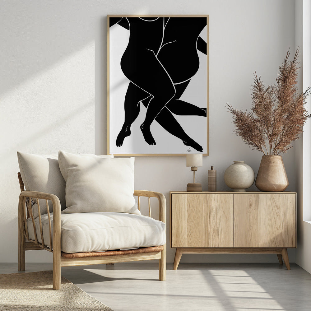 Lovers Black Poster