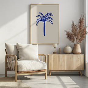 Blue Palm Poster