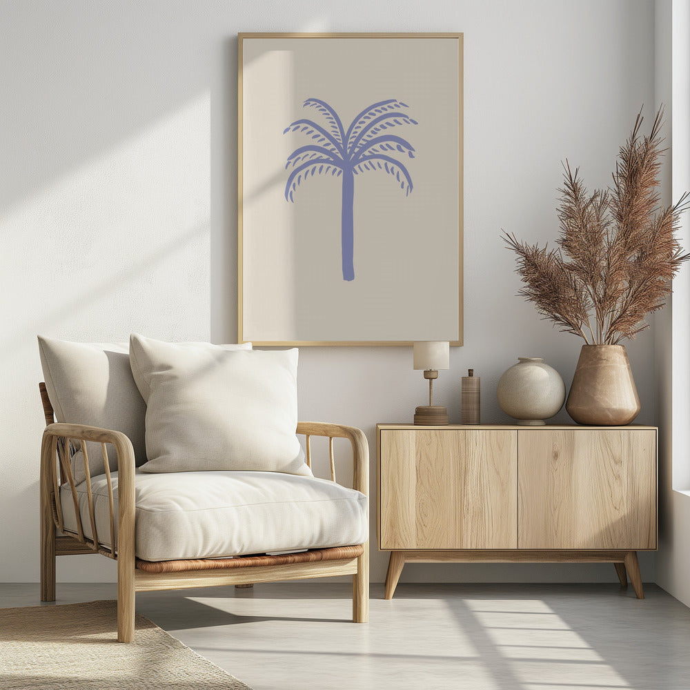 Lilac Palm Poster