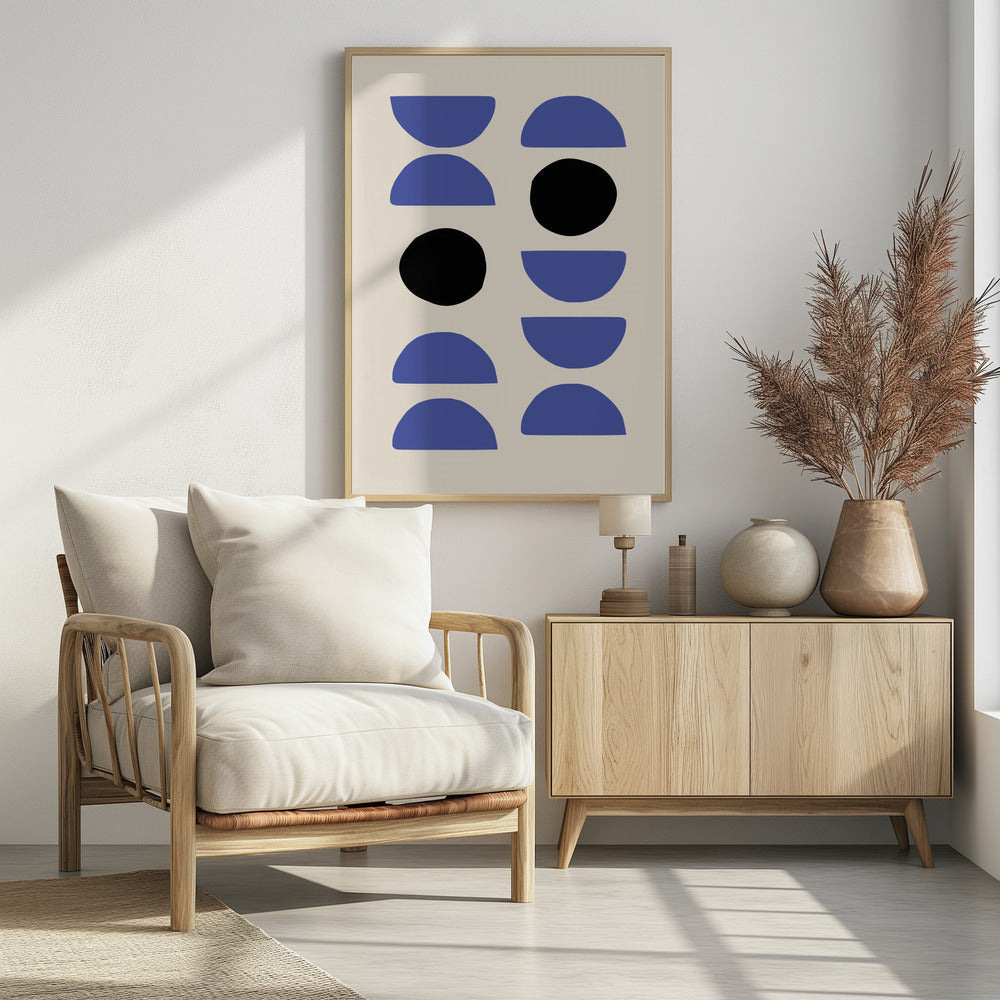 Blue Shapes Poster