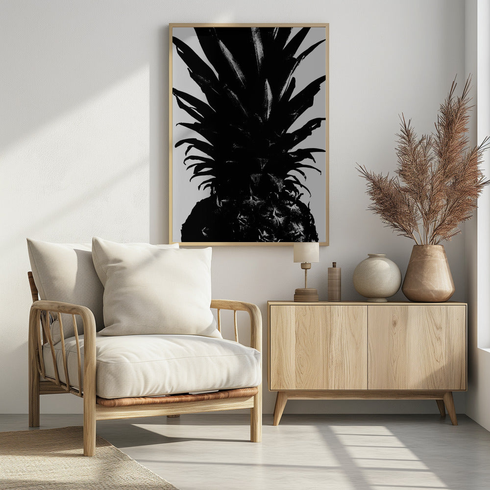 Pineapple bw Poster