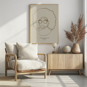 Woman face with glasses Poster