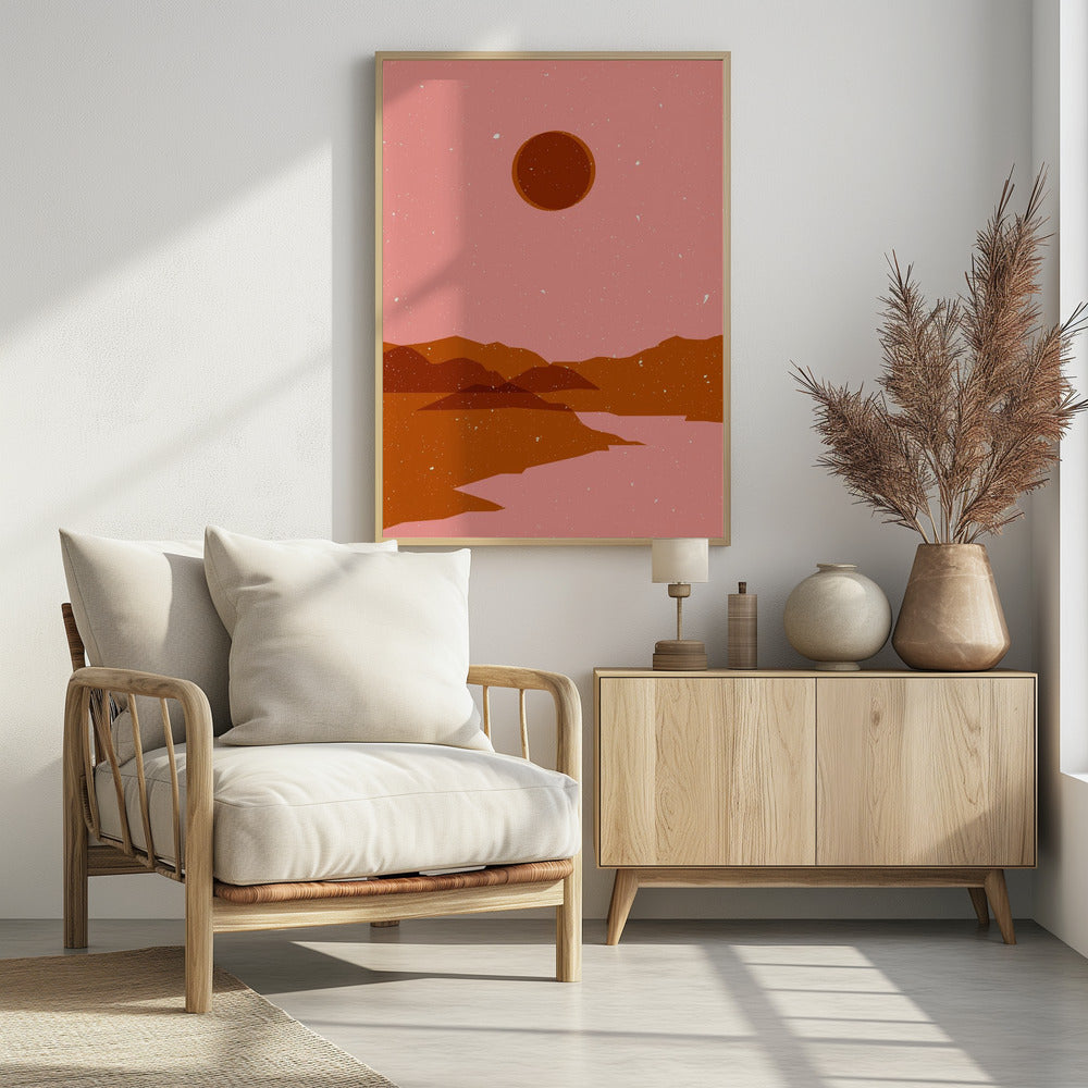Moon  landscape Poster