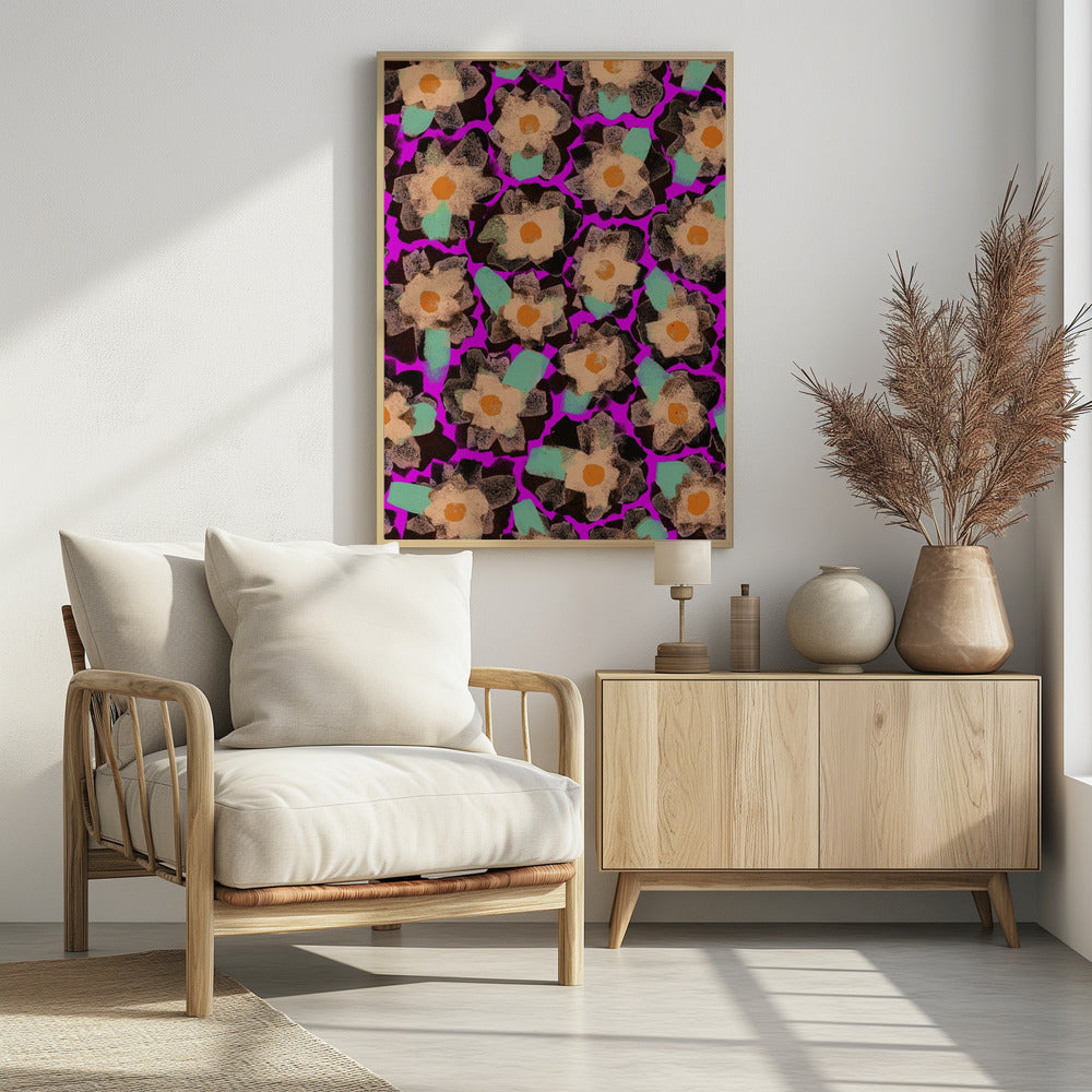 Funky Blossoms Poster