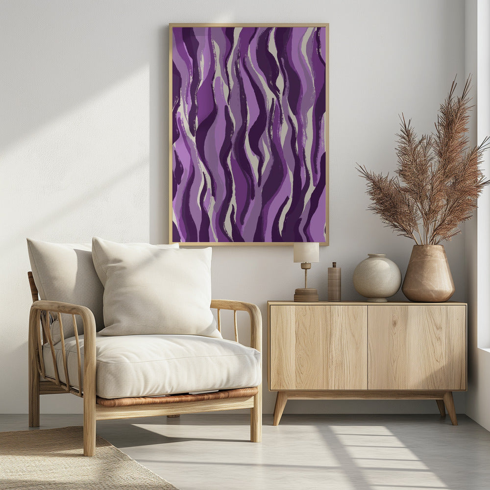 Purple Tiger Pattern Poster