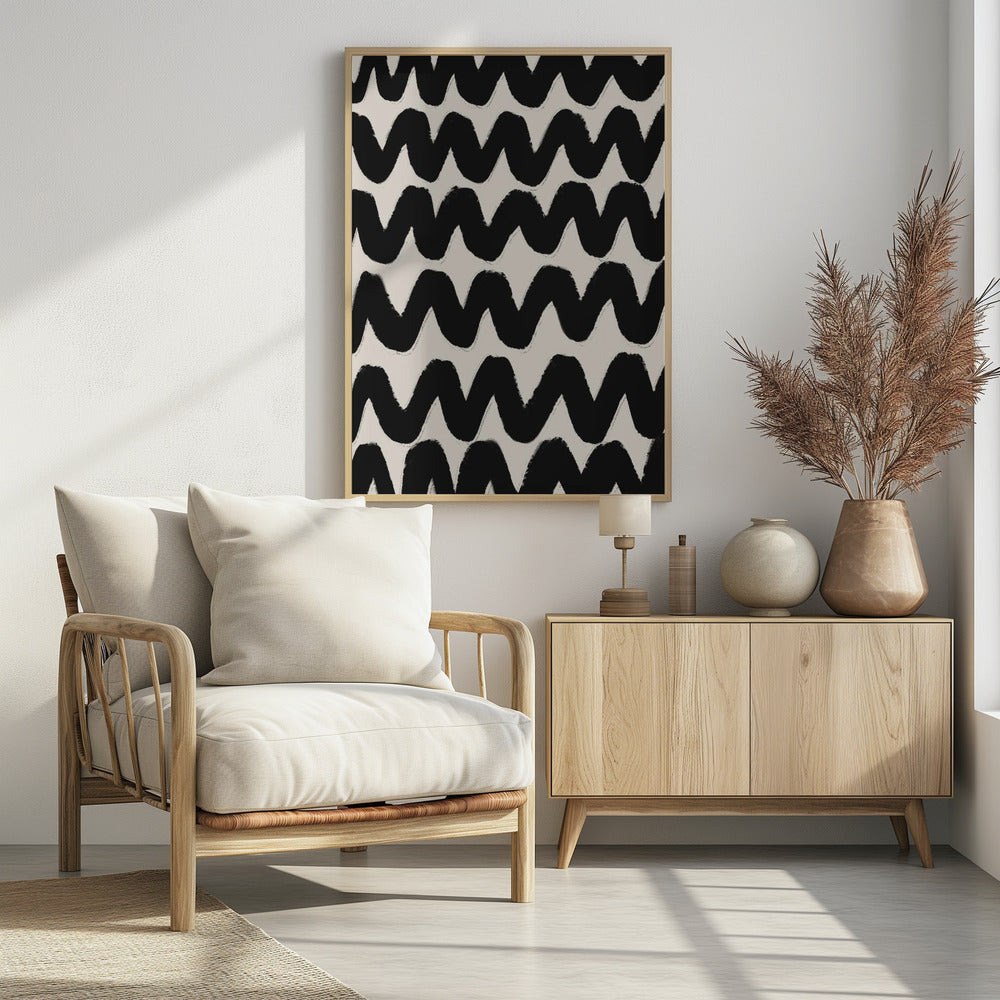 Thick Waves Pattern Poster