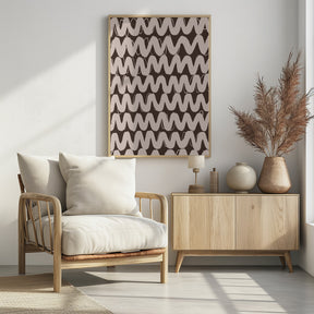 Big Beige ZigZag Pattern Poster