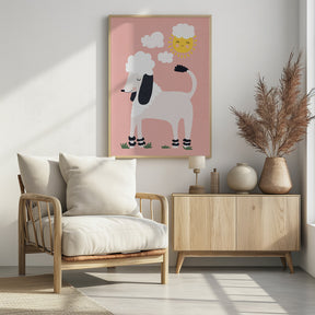 Happy Poodle Poster