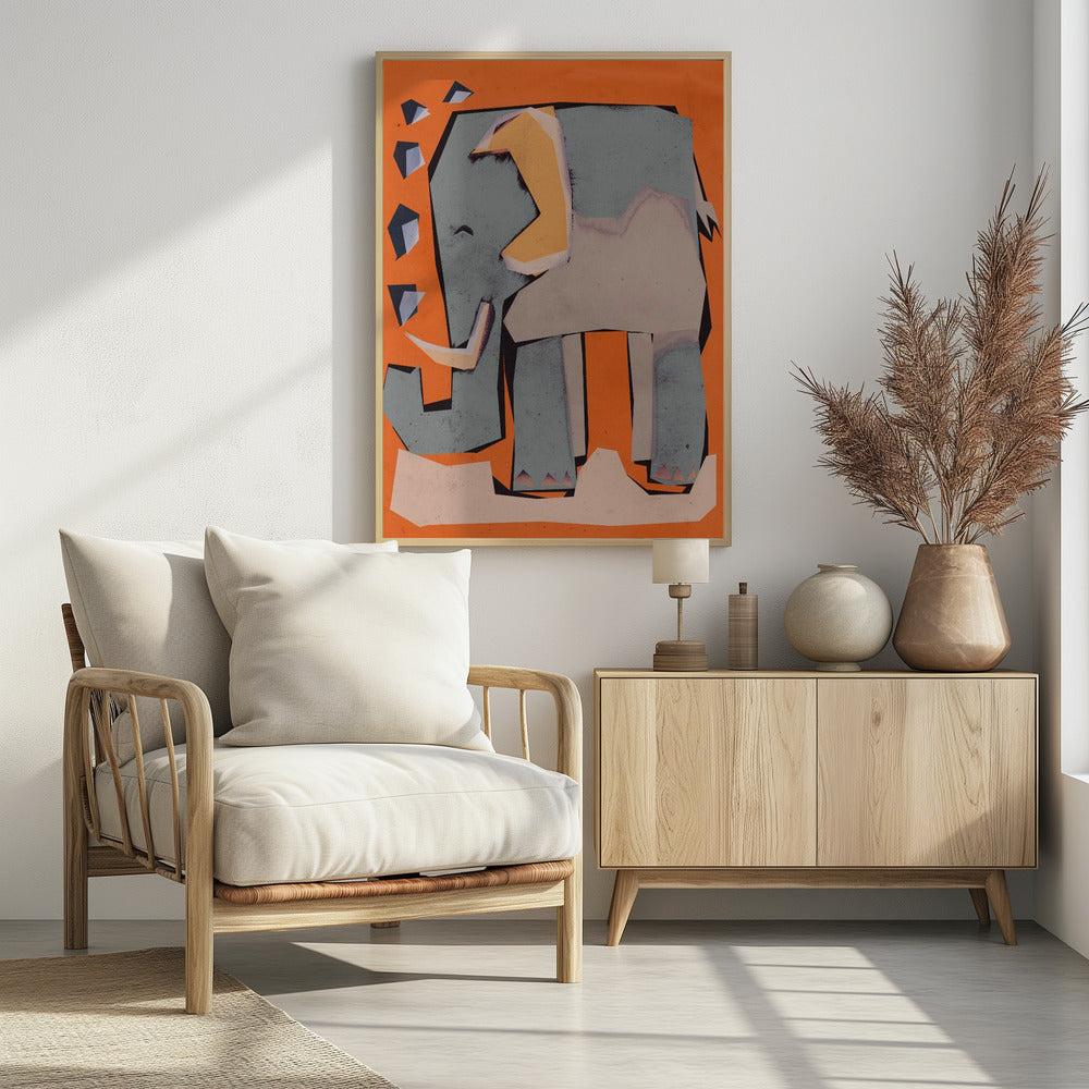 Happy Elephant Poster