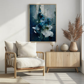 Blue Flower Bouquet Poster