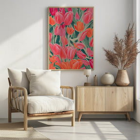 Pink Tulips Poster