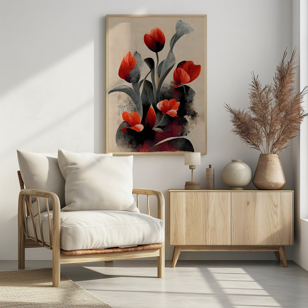 Red Tulips Poster