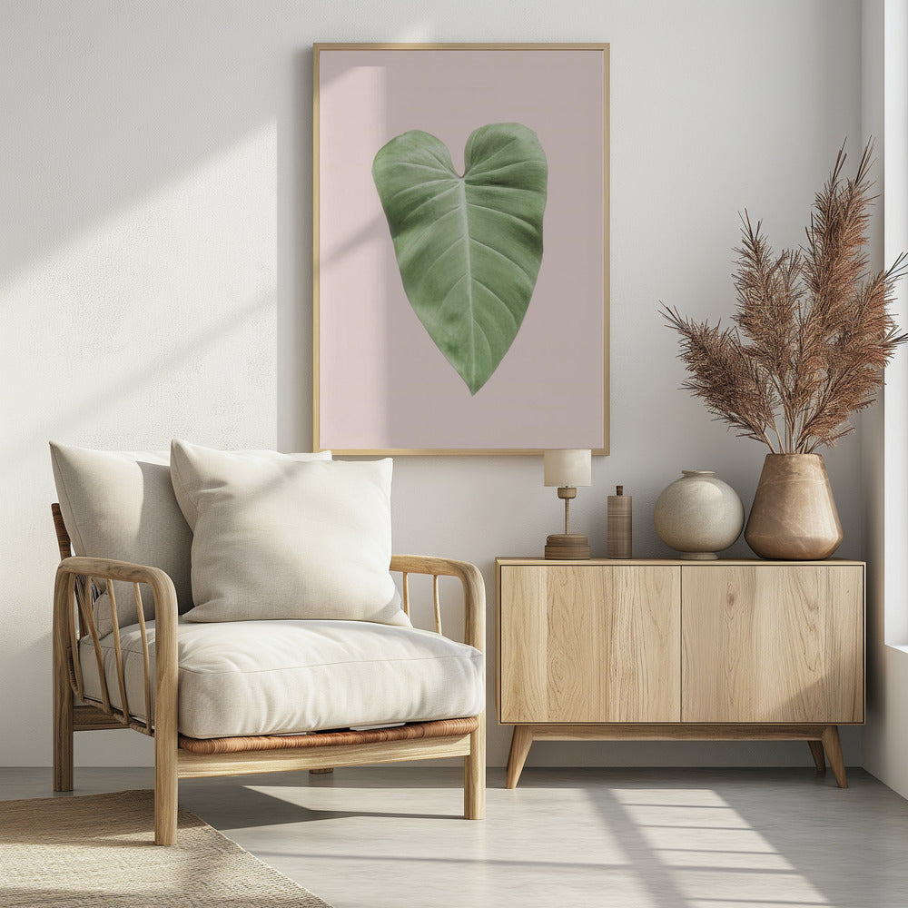 Tropical Leaf Blush Poster