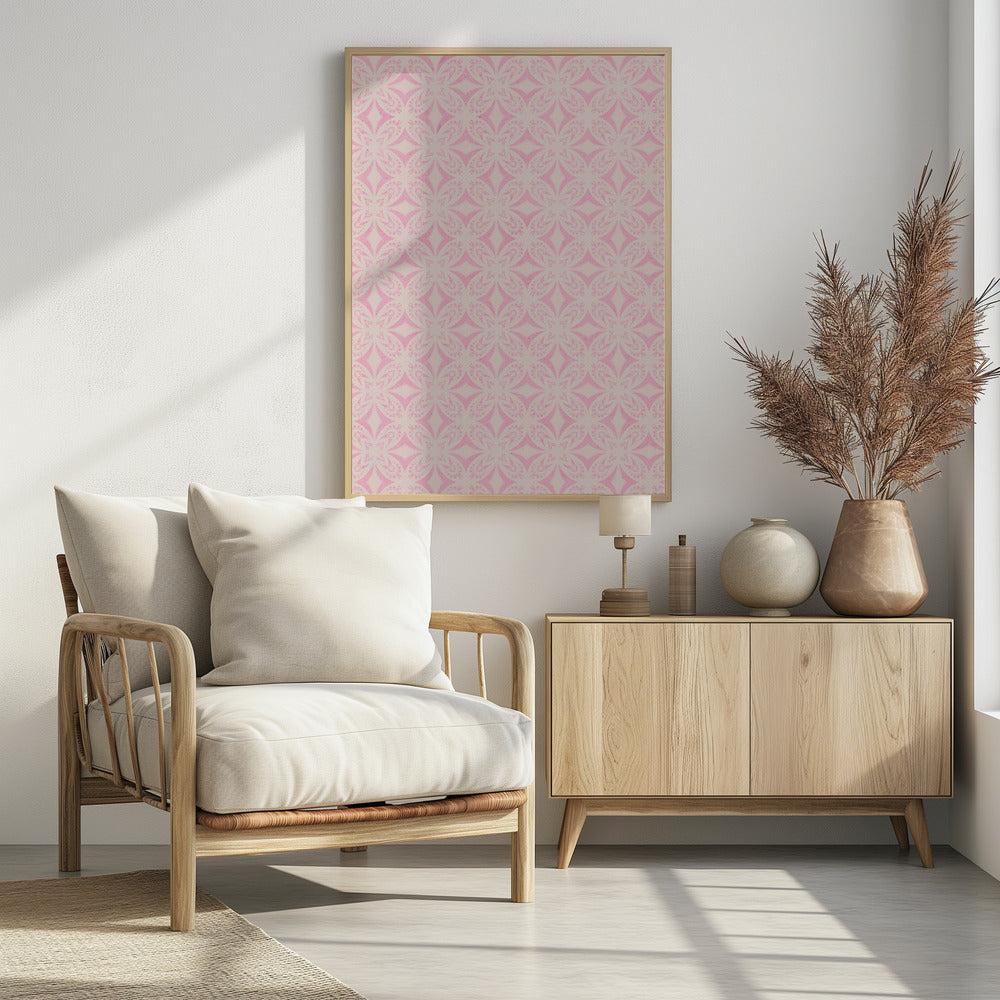 Light Pink Tile Pattern Poster