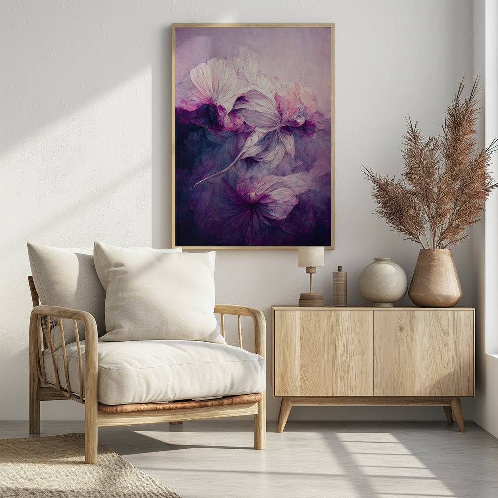 Purple Peony Poster