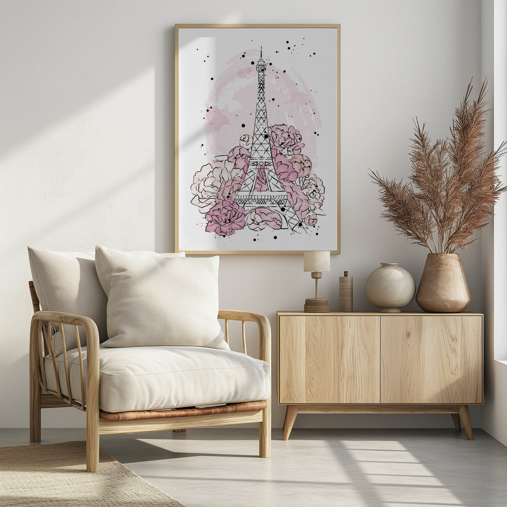 Peony Paris Poster