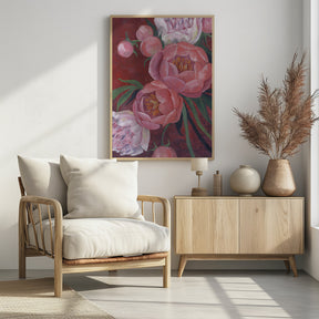 Nevaeh peonies Poster