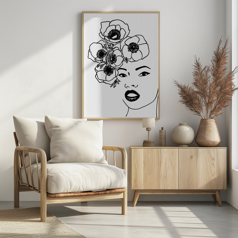 Anemone portrait Poster