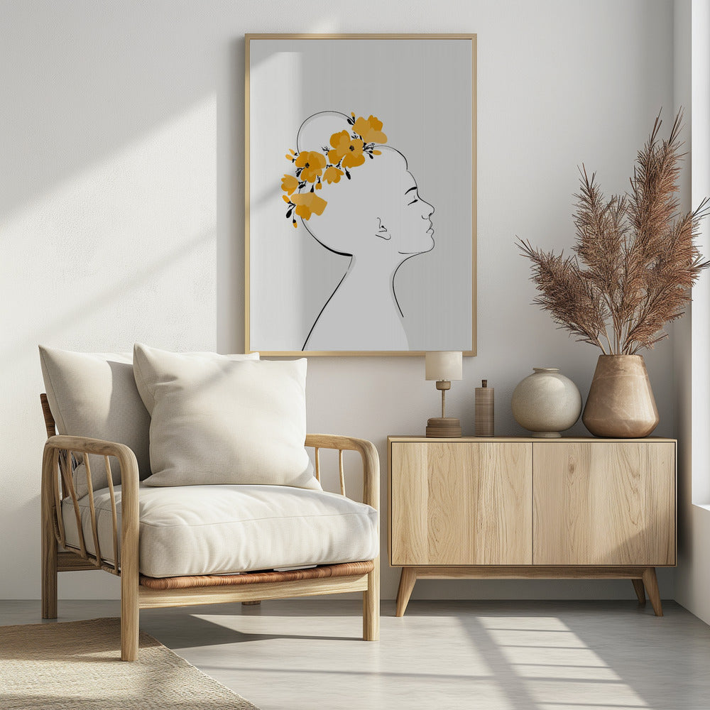 Floral Sanyu portrait Poster