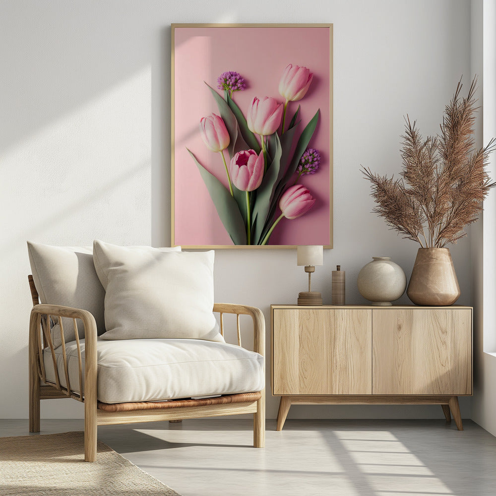 Pink Tulips Poster