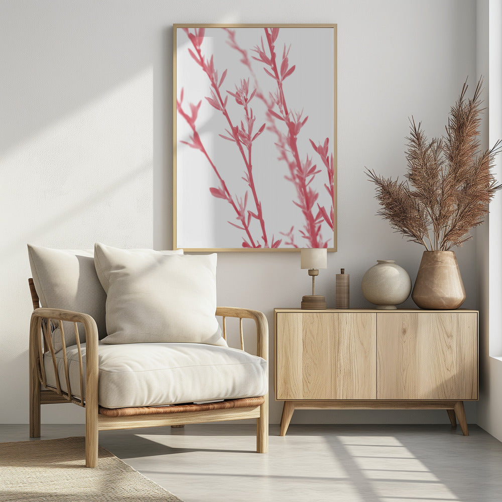 Pink dainty branch Poster