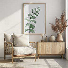 Watercolor greenery branch Poster