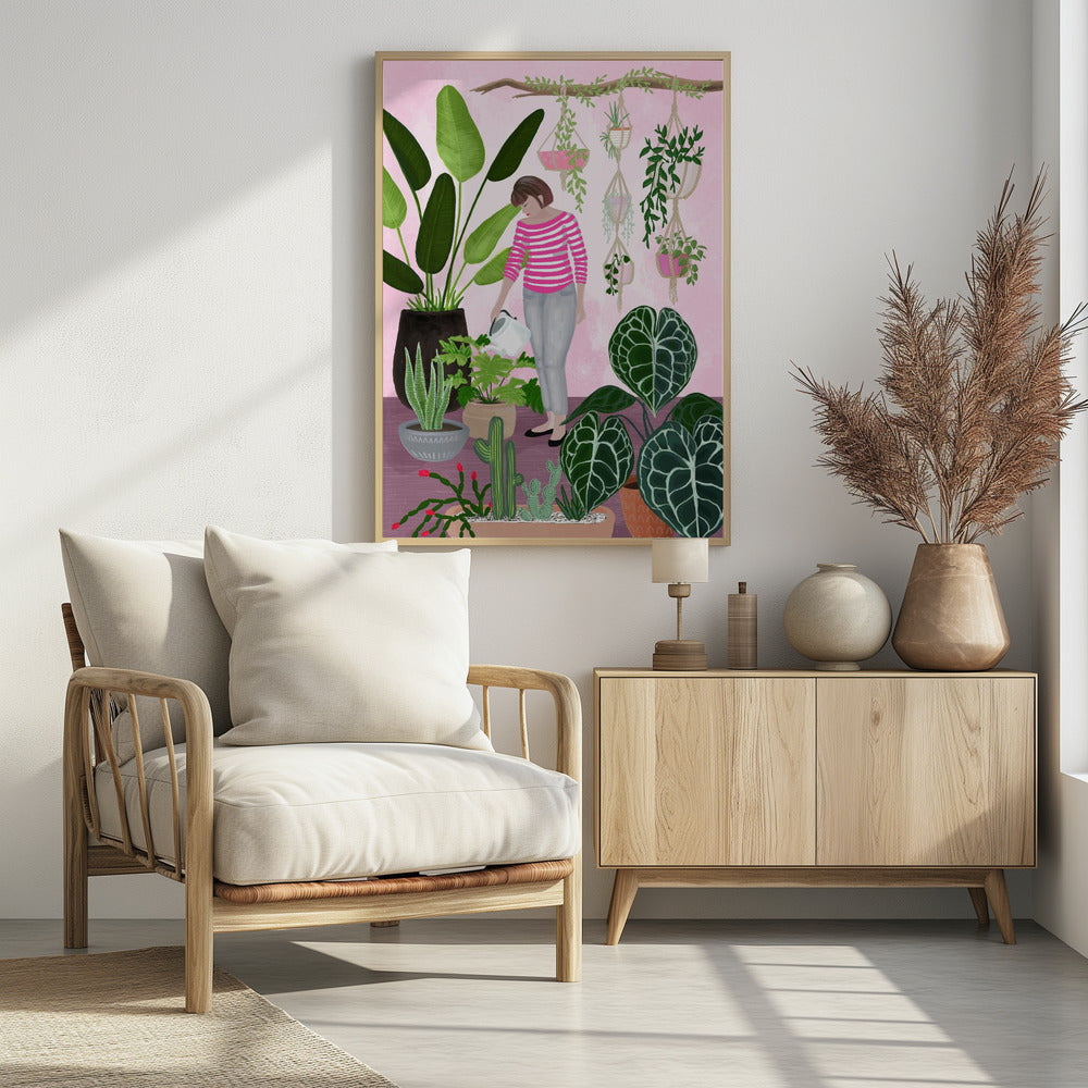 My home jungle in pink Poster