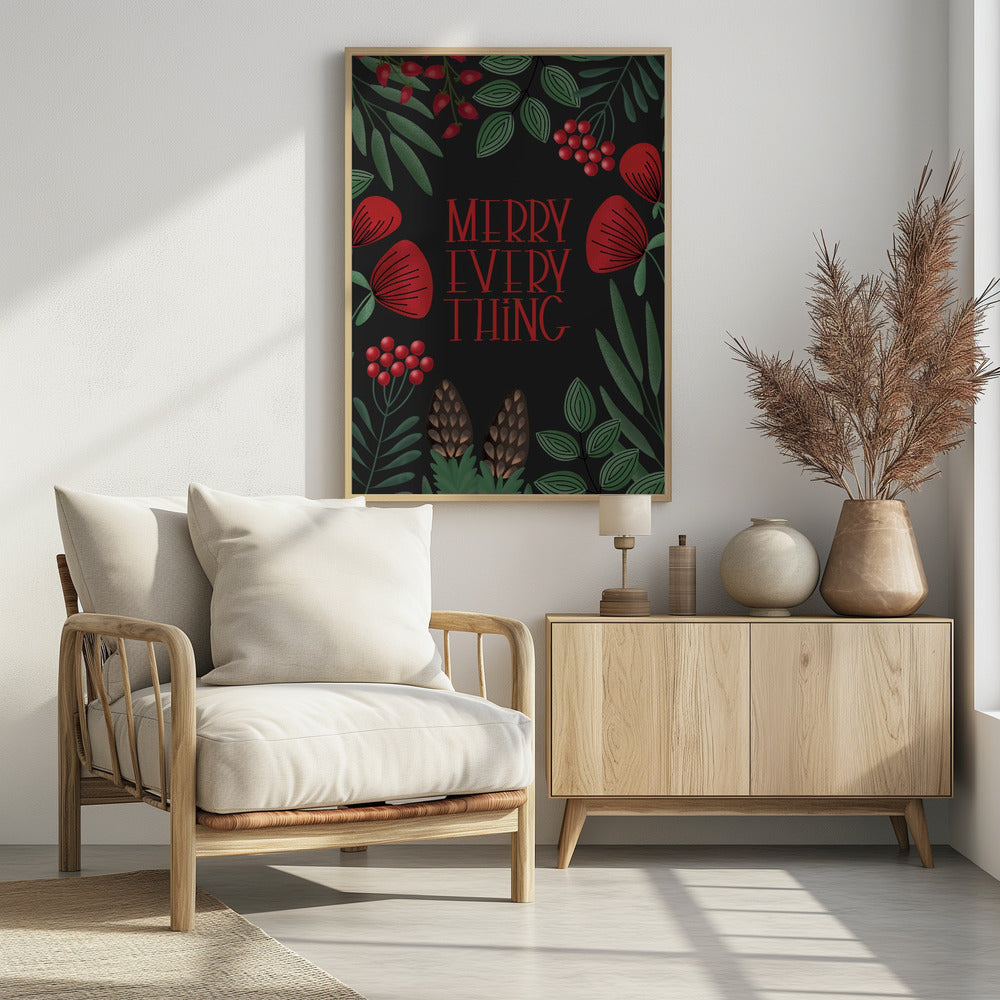 Merry everything in black Poster