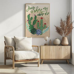 Home is where my cacti are Poster