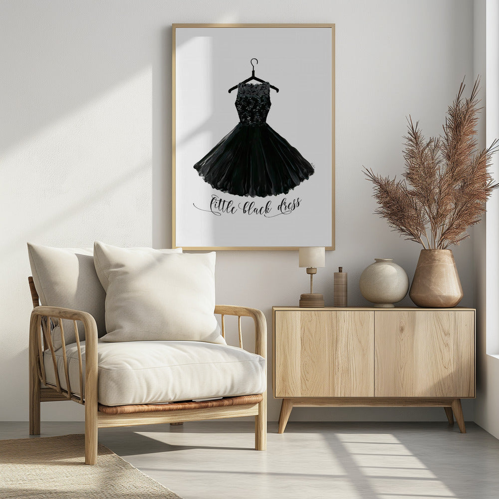 Little black dress in hanger Poster