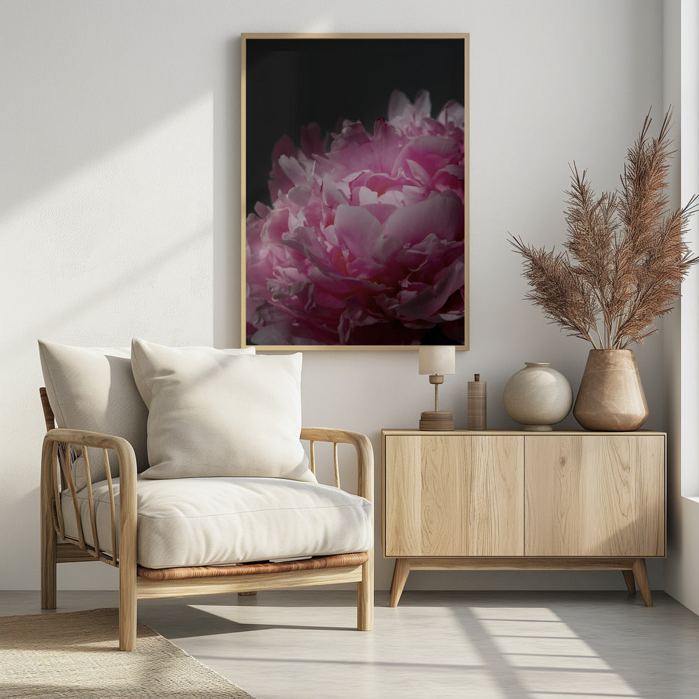 Moody pink peony I Poster