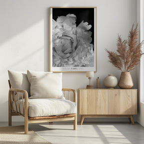 Enjoy the little things peony BW Poster