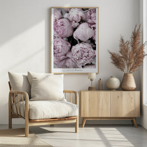 Smile and dream peonies Poster