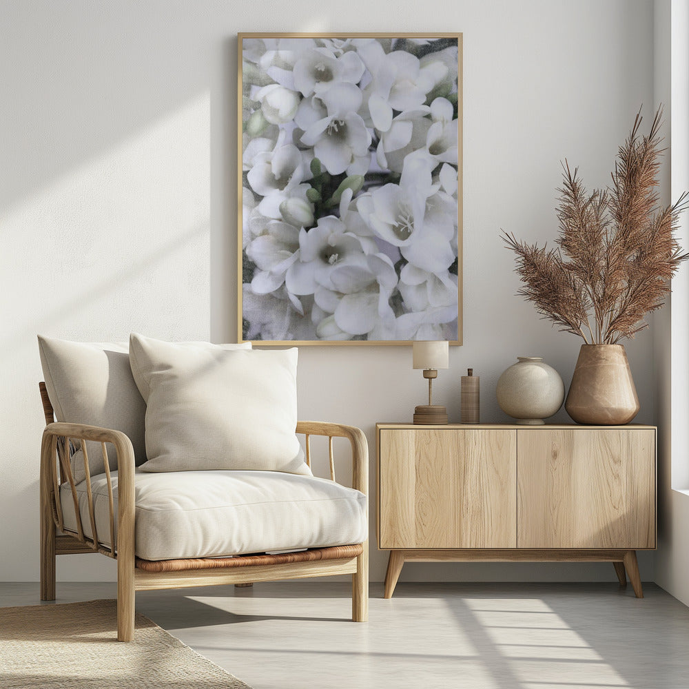 Distressed freesias V Poster