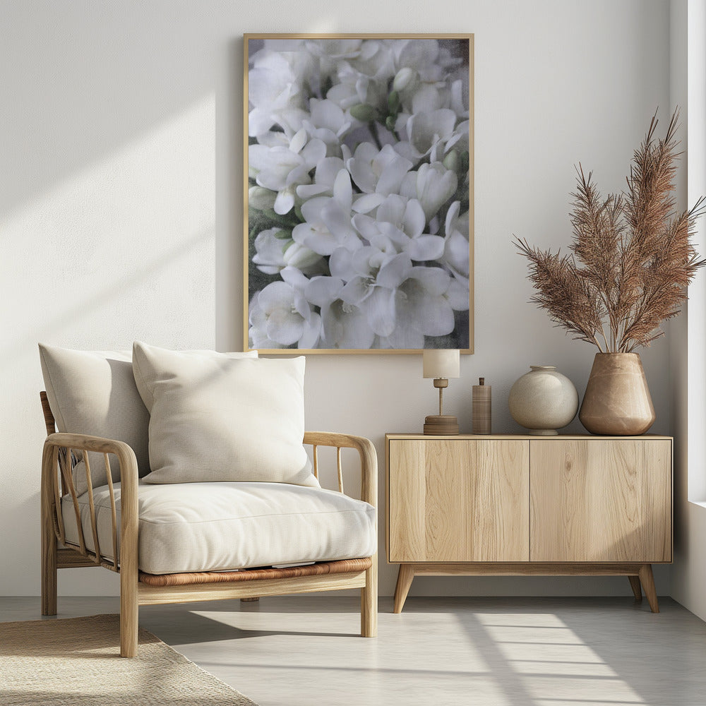 Distressed freesias IV Poster