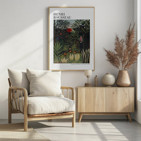 Monkeys And Parrot In The Virgin Forest Poster